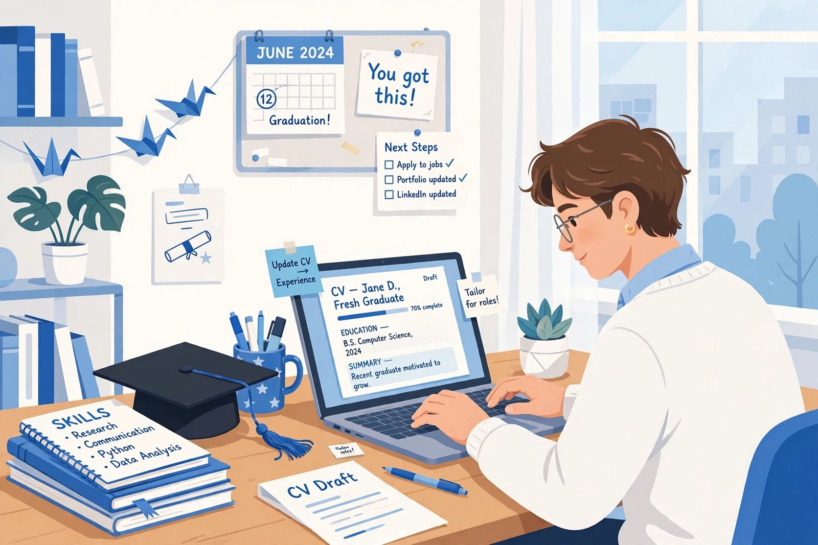 how to write a CV with no experience as a fresh graduate